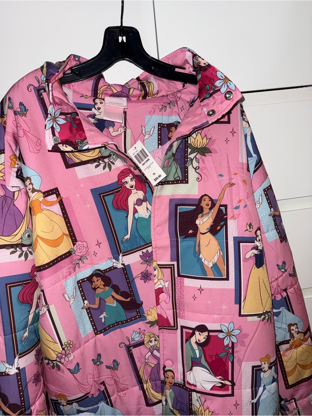 D23 Boxlunch Exclusive Disney Princess Pink Puffer Jacket